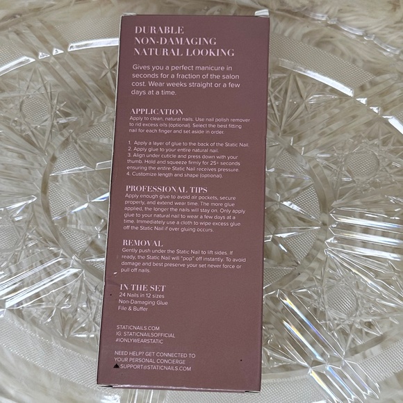 Static Nails Toasted Sugar Coffin Reusable Nails - Picture 3 of 4